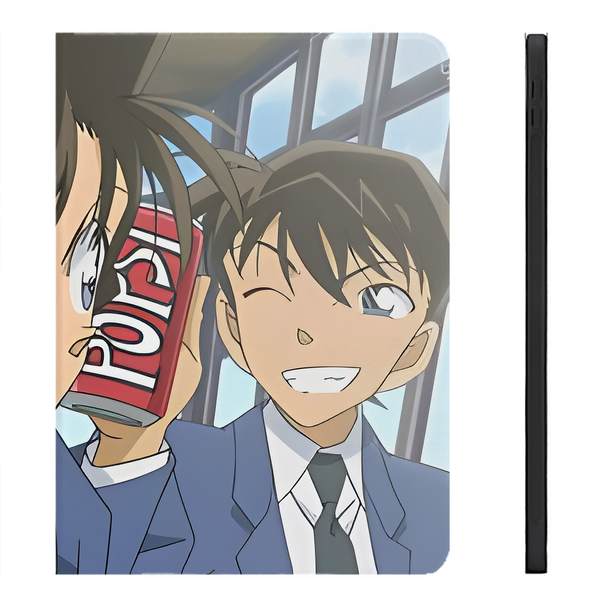 （画像用） 名探偵コナン Detective Conan IPadケース ペンホルダー付き ブックスタイルデザイン